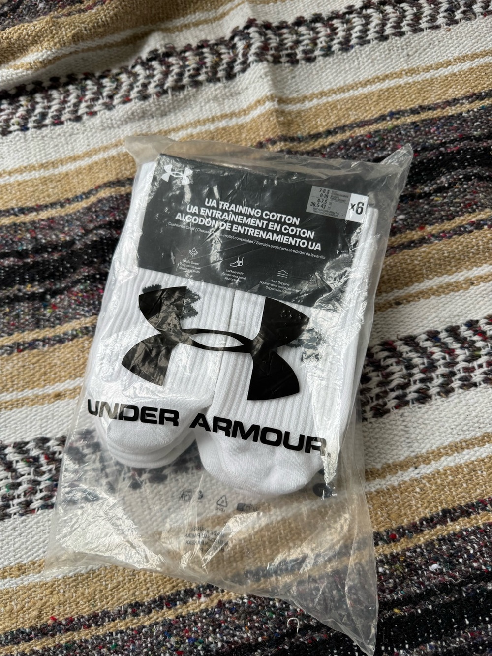 Under Armour White No-Show Training Socks 6-Pack